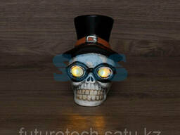 Керамическая фигурка «Череп в шляпе» 13.2х10.3х14.3 см