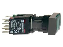Кнопка зеленая с подсветкой квадратная XB6DF3B5B Schneider Electric