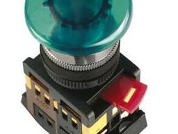 Кнопка AELA-22 (грибок зеленый неон) IEK (10/200)