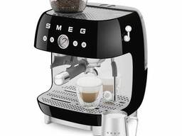 Кофемашина SMEG EGF03BLEU черный, рожковая, эспрессо, встроенная кофемолка