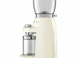 Кофемолка Smeg CGF11CREU, кремовый, 150 Вт, 30 степеней помола, Евровилка. ..