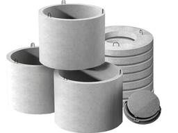 Кольца железобетонные, днище, крышки