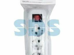 Колодка 3 гнезда с кнопкой c заземлением Rexant