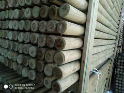 Деревянные опоры, столбы, колья оцилиндрованные 100х4300 мм