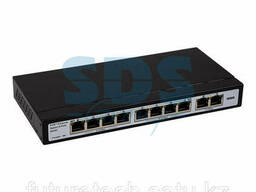 Коммутатор PoE 8 + 2 Uplink, 15,4 Вт на порт, с грозозащитой