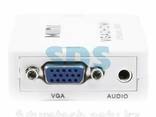 Конвертер VGA + Стерео 3,5 мм на HDMI, пластик, белый Rexant - фото 2