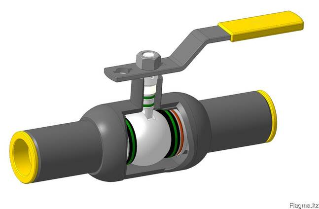 Кран шаровый DN15 PN40 МПА под приварку стальной