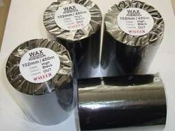 Красящая лента (риббон) 102мм/450м WAX OUT