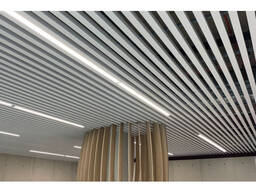 Кубообразный Реечный Потолок Белый