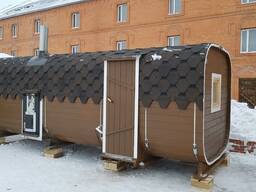 Квадро Бочка - баня из минибруса