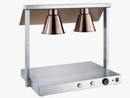 Лампа для подогрева блюд Верх+Низ, Настольная. Серебро G040-Silver