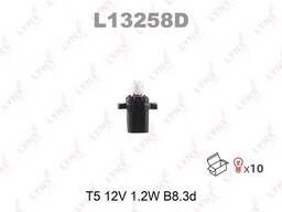 Лампа накаливания панели приборов T5 12V 1.2W B8.3d LYNXauto L13258D