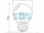 Лампа шар e27 6 LED Ø45мм - синяя, прозрачная колба. .. - фото 3