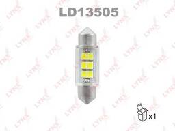 Лампа светодиодная LED C5W T11x35 12V SV8,5-8 SMDx6 6900K LYNXauto LD13505