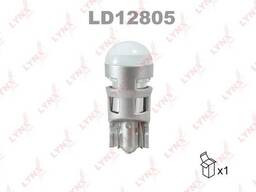 Лампа светодиодная LED W5W T10 12V W2,1x9,5d SMDx1 6500K LYNXauto LD12805