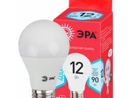 Лампы LED A60-12W-840-E27 ЭРА (диод, груша, 12Вт, нейтр, E27)