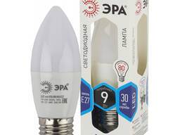 Лампы LED B35-9W-840-E27 ЭРА (диод, свеча, 9Вт, нейтр, E27)