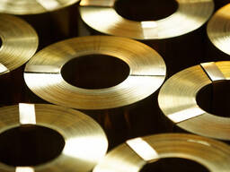 Латунная лента. Марка: Л63. Размер: 0,10x200 мм.