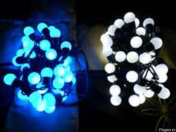 Led гирлянда " Шарики 17 мм" 5,5м черный провод в Алматы