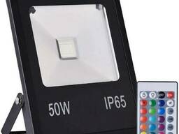 LED Прожектор RGB 50 Вт, с пультом (Мощность, Вт: 50)