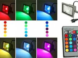 LED прожектора RGB, прожектор на контроллере, разноцветный п
