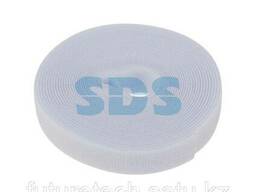 Лента-липучка многоразовая 5 м х 20 мм, белая (1 шт. ). ..