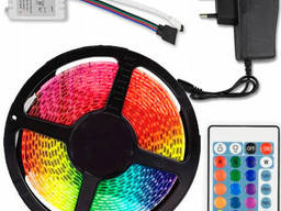 Лента светодиодная RGB с пультом и блоком питания LED Strip