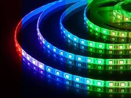 Светодиодная лента RGB 12 в. 60 д/метр SMD 5050, герметичная. Комплект 5 метров.