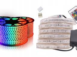 Ленты светодиодные RGB 220 в. Ленты в ПВХ оболочке разноцветные. Тип: Econom 8 мм