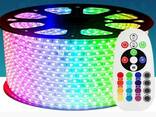 Ленты светодиодные RGB 220 в. Ленты в ПВХ оболочке разноцветные. Тип: Econom 8 мм - фото 1