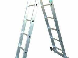 Лестница 2-х секционная алюминиевая шарнирная 
2*6