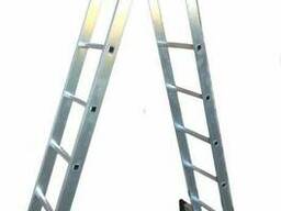 Лестница 2-х секционная алюминиевая шарнирная 
2*7