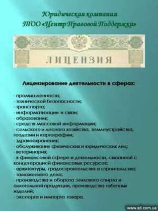 Лицензии всех видов