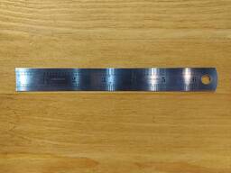 Линейка школьная металлическая 15 см. Линейки металлические в чехле.