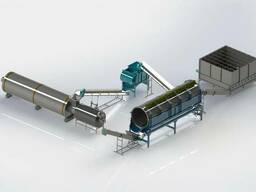 Линия по отделению косточек винограда от жмыха