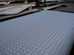 Лист рифленый Толщ: 0,8-12 мм, Раскр: 1.5х6; 1.25х2.5…, Рифление: чечевица. .. в Алматы