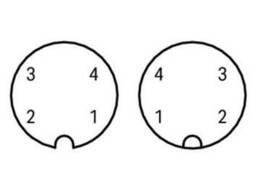 M12 Kabel Bu/St Winklig 4-Pol. 0,2M 756-3106/040-002