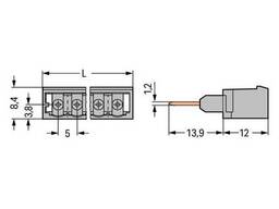 Male Connector. F. Rail. Mt. T. B. 1,2X1, 231-169/003-