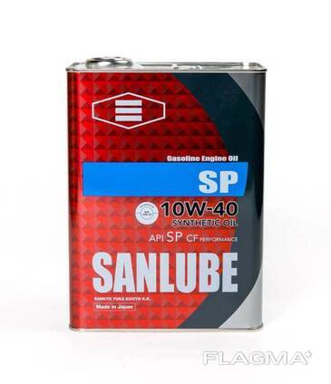 Масло моторное 10W-40 SP 4л (синтетика) Япония Sanlube SANSP10W40C