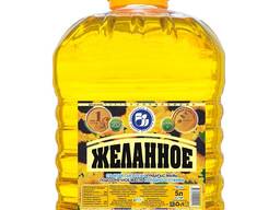 Масло подсолнечное холодного отжима "Желанное", нерафинированное, прессованное (5 литров)