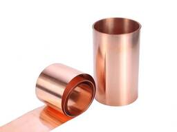 Медная фольга Толщ: 0,004-1 мкм, Шир: 10-1380 мм, Дл: 4,8-38 м, Марка: М1… в Шымкенте