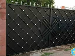 Металлические ворота Камила (распашные, откатные). Рассрочка.