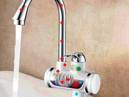 Мгновенный проточный водонагреватель-смеситель цифровой с душевой лейкой LZ008