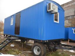 Модульное здание на шасси ( 2,45*9*3,47) обор. под столовую