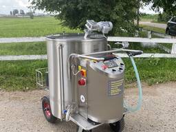 Молочное такси SALUTEM на 4-х колесах для выпойки телят (100-300 л, пастеризация)