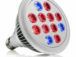 Мощная фитолампа Е27 для растений красно-синяя 3:1