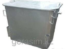Мусорный контейнер оцинкованный 1100 л с крышкой