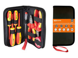 Набор диэлектр. инструментов №1, тканевый пенал, 8 предметов, 1000В SQ1017-0101