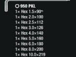 Набор Г-образных ключей Wera Hex-Plus 8, 05022102001 - photo 2