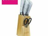 Набор кухонных ножей на деревяной подставке из 7 предметов Fissman - фото 3